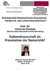 Gastvortrag von Professor Rseberg an der Universitt Regensburg