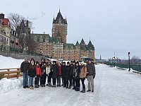 Exkursion nach Kanada 2018, Gruppe vor dem Chteau Frontenac in Qubec