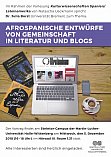 Plakat Gastvortrag "Afrospanische Entwrfe von Gemeinschaft in Literatur und Blogs"