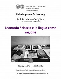 Plakat zum Vortrag von Castiglione