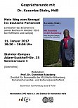 Plakat zur Gesprchsrunde mit Karamba Diaby