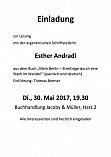 Lesung Esther Andradi am 30.5.2017