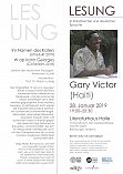 Plakat zur Lesung von Gary Victor Januar 2019