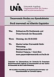 Erste Seite des Flyers zum Kolloquium am 22.5.2022